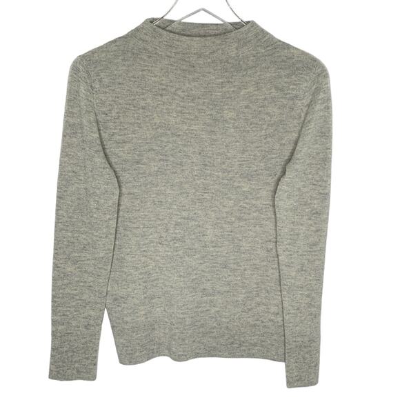 Muji S Womens Heather Gray Sweater Mock Neck Long Sleeve - Picture 1 of 8